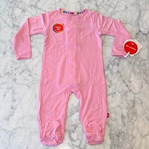 NWT MAGNETIC ME MODAL PINK FOOTIE 6/9M